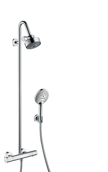 картинка 34640000 Showerpipe 3jet с верхним душем и термостатом, ½’ от магазина Hansgrohe.SALE
