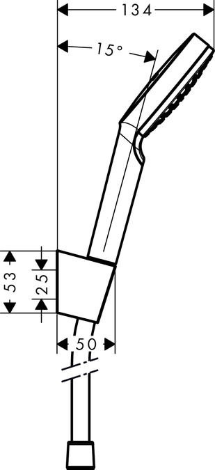 картинка 26569400 Душевой набор Crometta 1jet, 1,60 м, EcoSmart 9 л/мин от магазина Hansgrohe.SALE