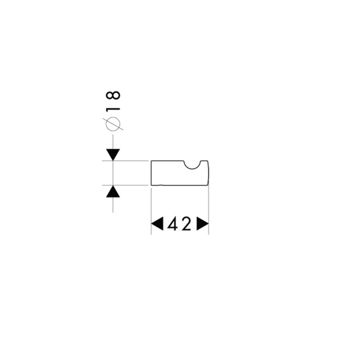 картинка 40511000 Крючок одинарный от магазина Hansgrohe.SALE