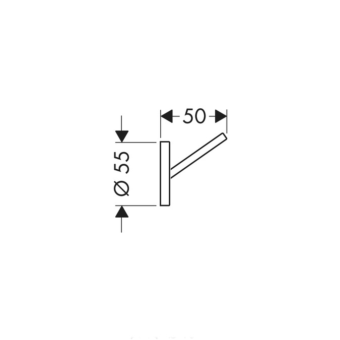 картинка 40837000 Крючок одинарный от магазина Hansgrohe.SALE