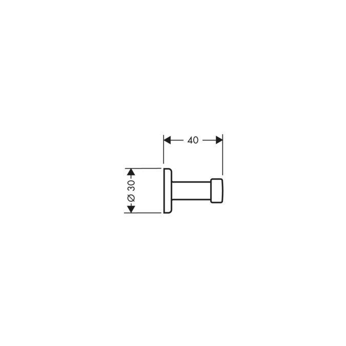 картинка 41537000 Крючок одинарный от магазина Hansgrohe.SALE