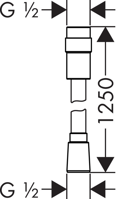 картинка 28249000 Душевой шланг Isiflex, 1,25 м, с регулировкой напора от магазина Hansgrohe.SALE