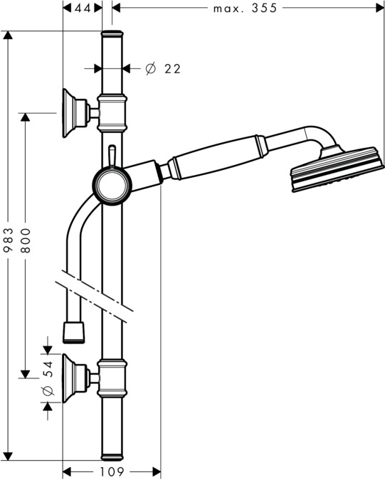 картинка 27982000 Душевой набор Axor Montreux, ½’ от магазина Hansgrohe.SALE