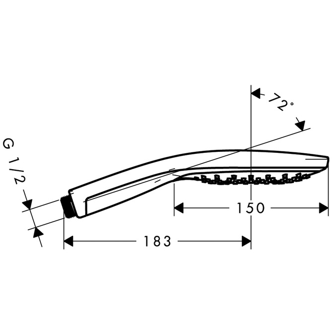 картинка 28587000 Ручной душ Raindance Select S 150 Air 3jet, ½’ от магазина Hansgrohe.SALE