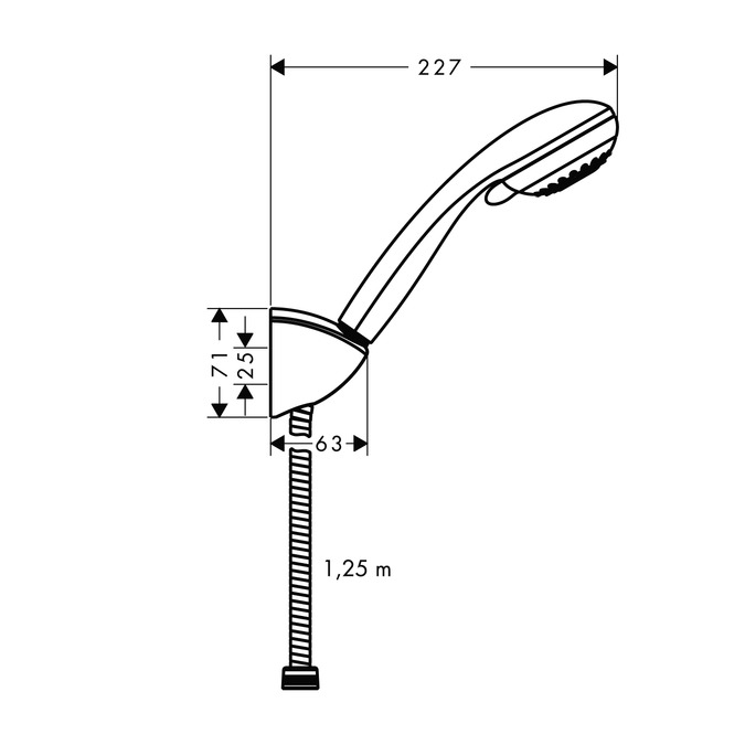 картинка 27568000 Душевой набор Crometta 85 Multi/Porter'C 1,25 м, ½’ от магазина Hansgrohe.SALE