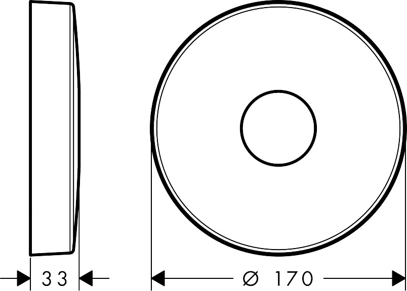 картинка 14960000 Розетка удлинителя, круглая, одно отверстие от магазина Hansgrohe.SALE