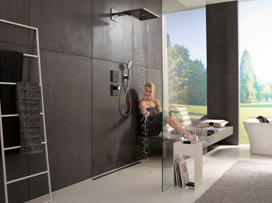 картинка 15735600 Термостат ShowerSelect Highflow с отдельным выводом для ручного душа, стеклянный, СМ от магазина Hansgrohe.SALE