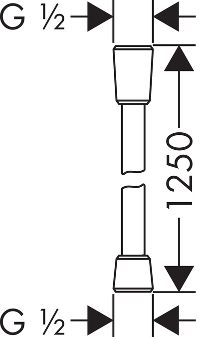 картинка 28272000 Шланг Isiflex 1,25 м, ½’ от магазина Hansgrohe.SALE