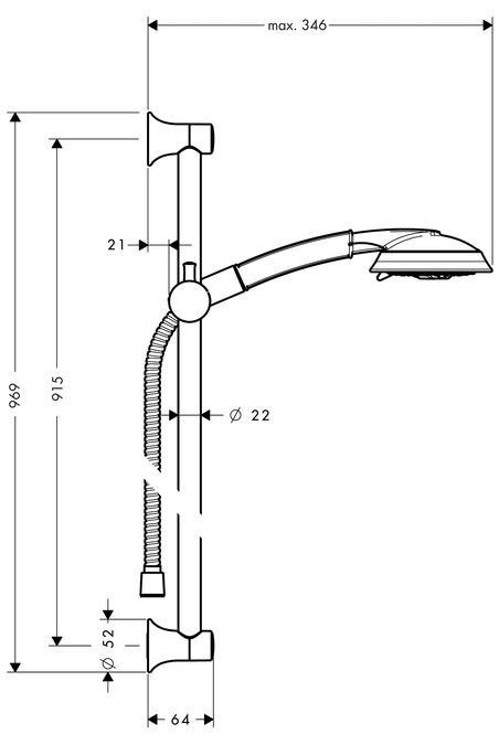 картинка 27841000 Душевой набор Raindance Classic 100 AIR 3jet / Unica'Classic 0,90 м, ½’ от магазина Hansgrohe.SALE