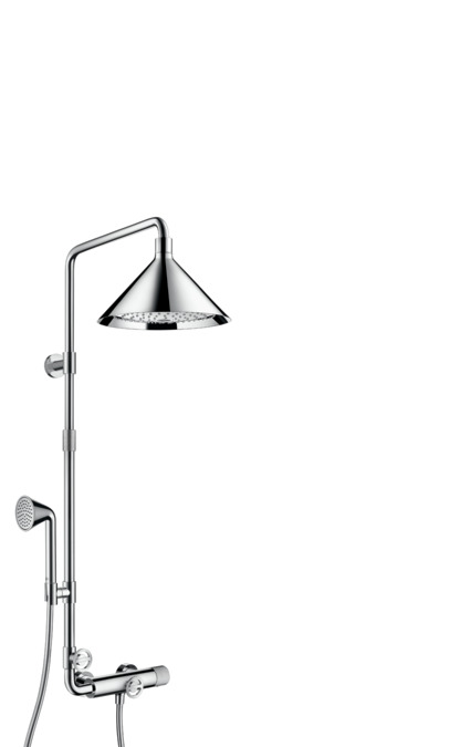 картинка 26020000 AXOR Showerpipe с термостатом и верхним душем, дизайн Front от магазина Hansgrohe.SALE