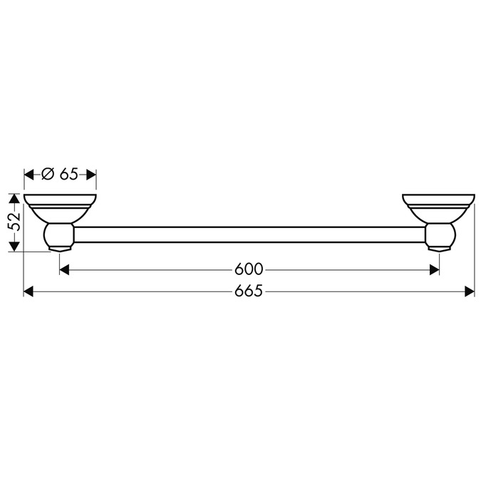 картинка 41406090 Полотенцедержатель, 600 мм от магазина Hansgrohe.SALE
