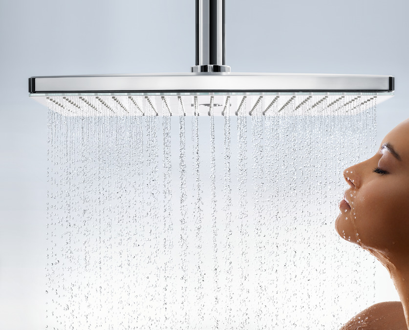 картинка 24016400 Верхний душ Rainmaker Select 460 3jet, EcoSmart, 9 л / мин, с потолочным подсоединением 100 мм от магазина Hansgrohe.SALE