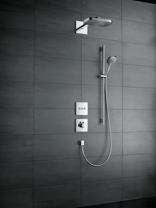 картинка 26468400 Верхний душ Select Е 300  3jet, с держателем 390 мм от магазина Hansgrohe.SALE