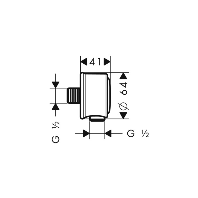 картинка 16884000 Fixfit шланговое подсоединение, ½’ от магазина Hansgrohe.SALE