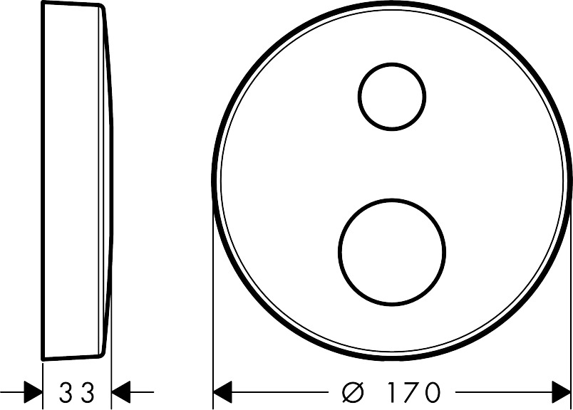 картинка 14961000 Розетка удлинителя, круглая, два отверстия от магазина Hansgrohe.SALE